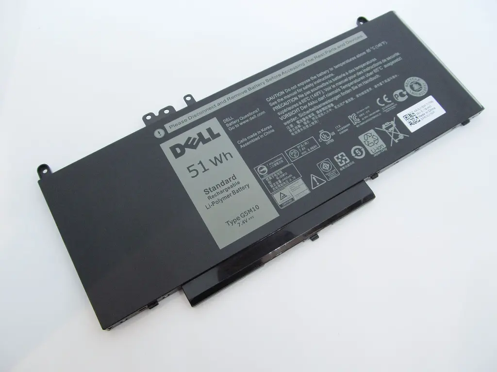 Акумулятор для ноутбука Dell Latitude E5550 G5M10, 6460 mAh (51Wh), 4cell, 7.4V, Li-Po, чорний - фото 2