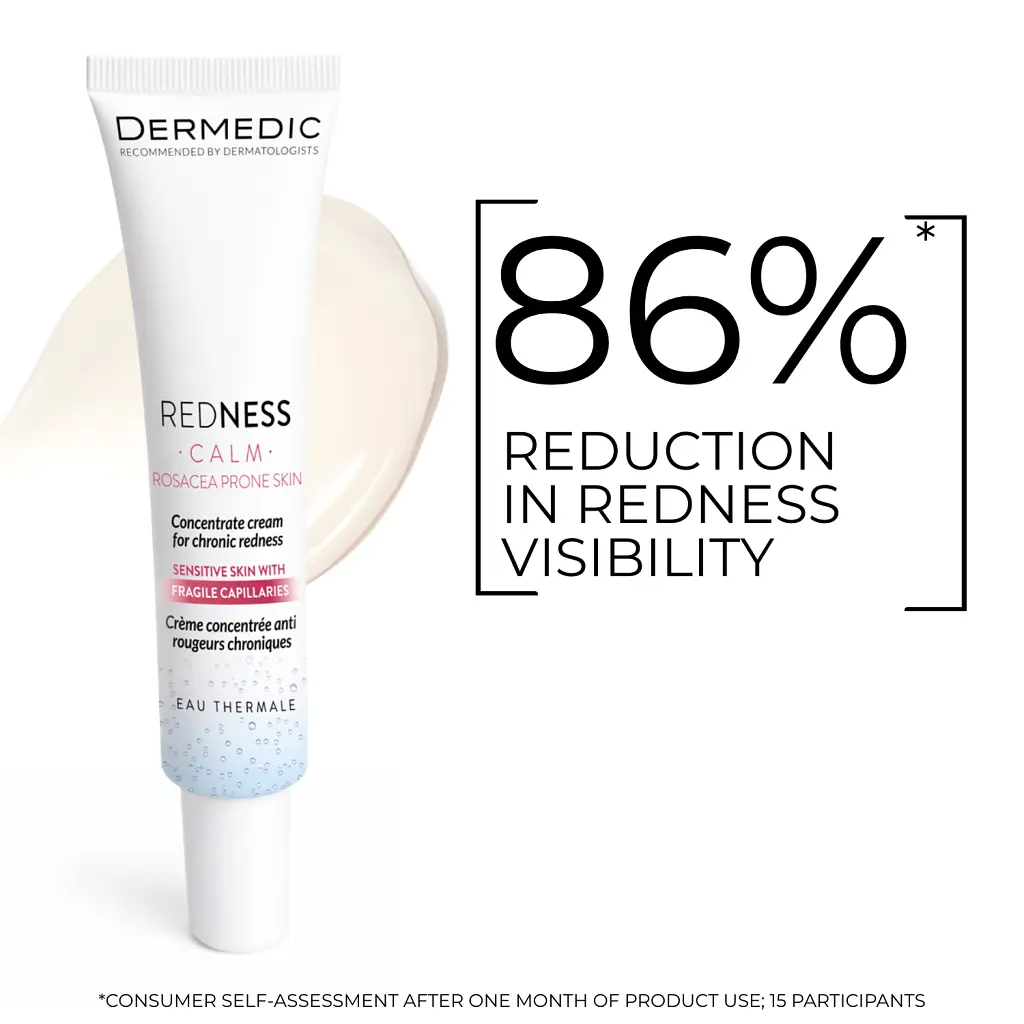 Крем для обличчя Dermedic Redness Calm Крем-концентрат для шкіри з куперозом 40 мл (5901643176501) - фото 3
