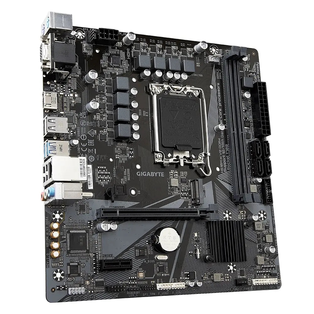 Материнская плата H610M H V2 s1700 H610 2xDDR5 HDMI D-Sub mATX Gigabyte teh0018983 - фото 3