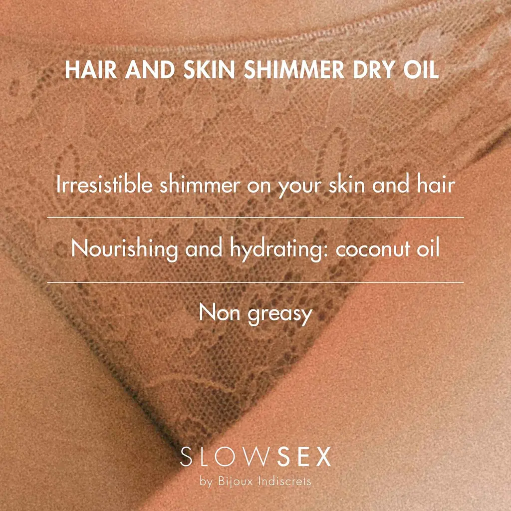 Суха олія-шиммер для волосся і тіла Bijoux Indiscrets Slow Sex Hair and skin shimmer Bijoux Indiscrets B0321; SO5899 98411 - фото 6