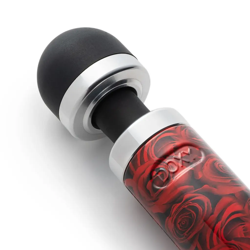 Вібромасажер DOXY Die Cast 3 ROSE PATTERN, дуже потужний, живлення 220В, металевий корпус - фото 2