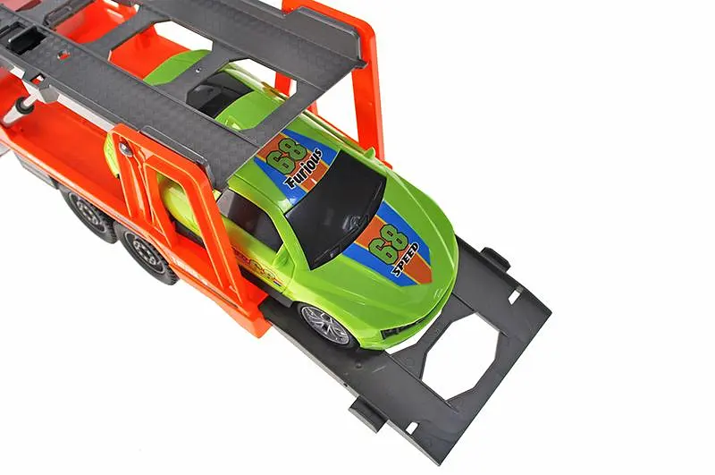 Інерційна вантажівка-автовоз із причепом YG Toys зі звуком та світлом, іграшкова машина 3+ (8030-113A) - фото 4