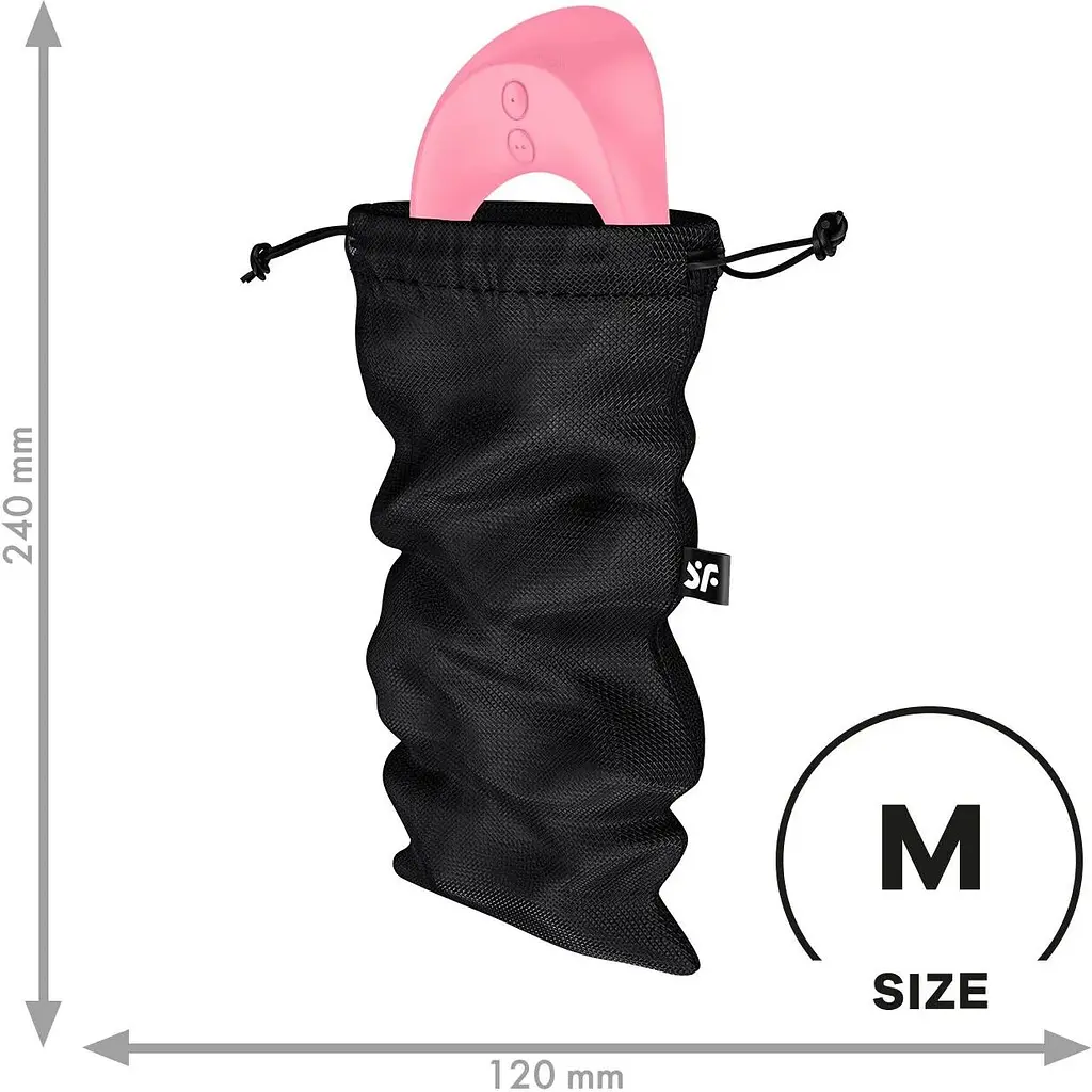 Мішечок для зберігання іграшок Satisfyer Treasure Bag M Black - фото 2
