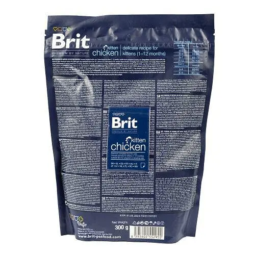 Сухий корм Brit Premium Cat by Nature Kitten для кошенят, з куркою, 300 г - фото 3