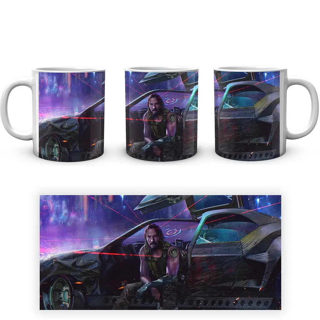 Кухоль GeekLand Cyberpunk 2077 Кіберпанк 2077 Джонні Сільверхенд CY 02.598 330 мл білий - фото 4