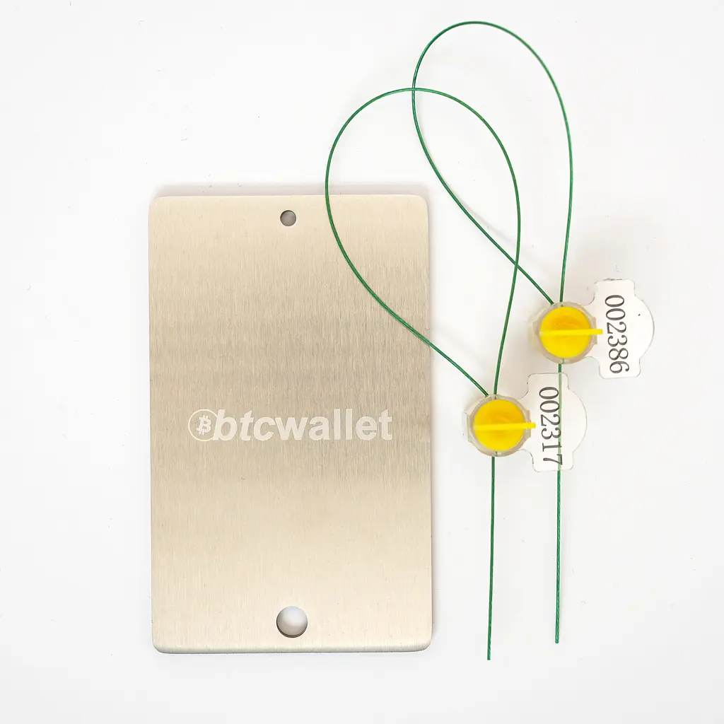 Металеві пластини Btcwallet White Plate with Seals для зберігання сід-фрази, 2 шт + 2 пломби + гравірувальна ручка - фото 8