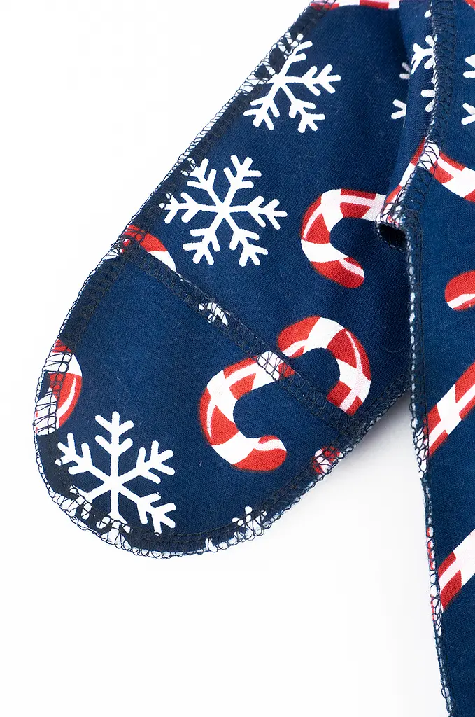 Чоловічок у пологовий з начосом із зображенням різдвяних льодяників - фото 2