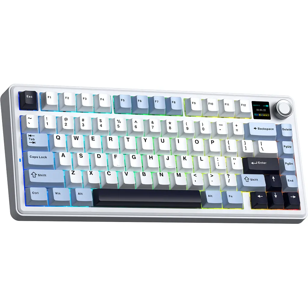Клавіатура Aula F75 MAX Wireless/Bluetooth UA White/Blue (6978080501158) - фото 5