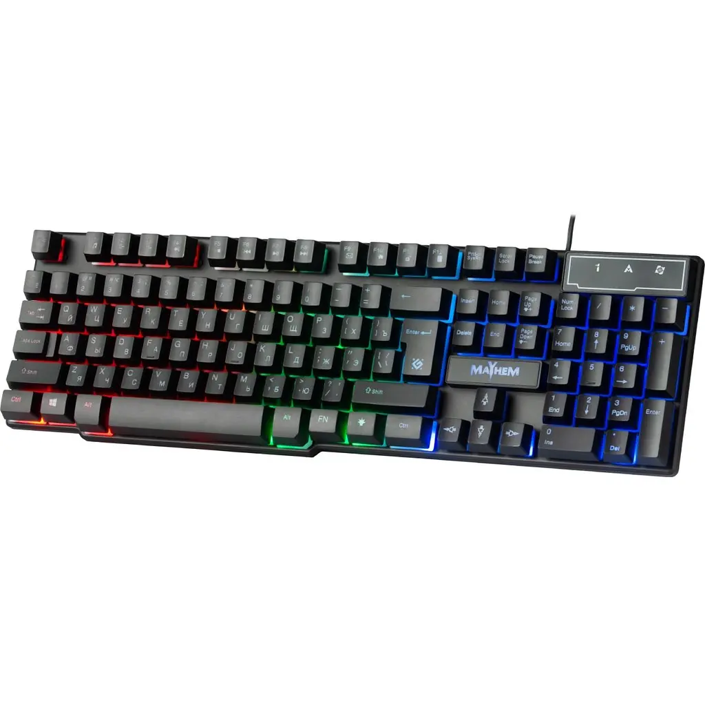 Клавіатура ігрова Defender Mayhem GK-360DL UA RGB,19 Anti-Ghost (45362) - фото 5