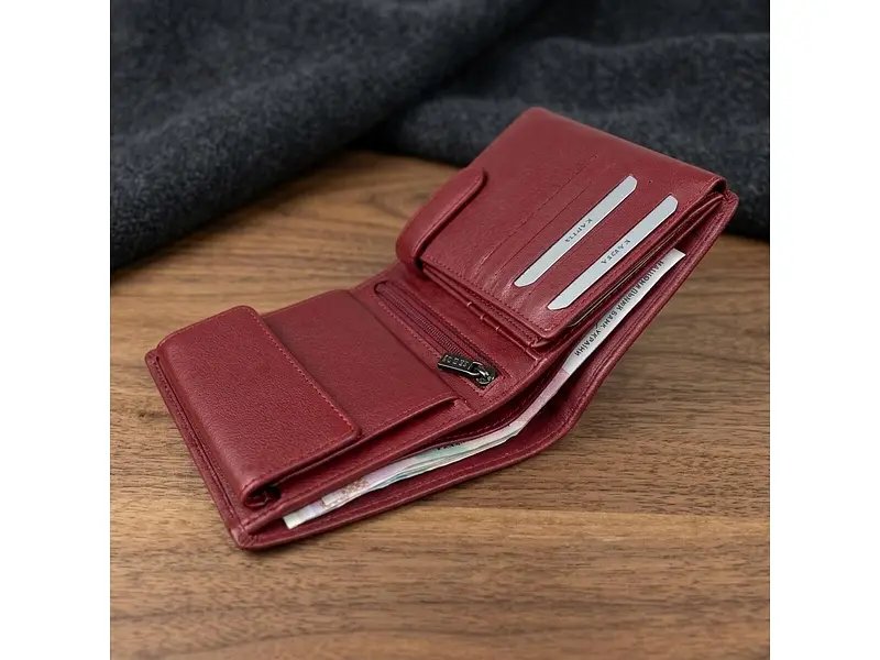 Жіноче портмоне натуральна шкіра Cortina 5031 rosso Червоне 9,5x12,5 см TONY PEROTTI acs0032529 - фото 6