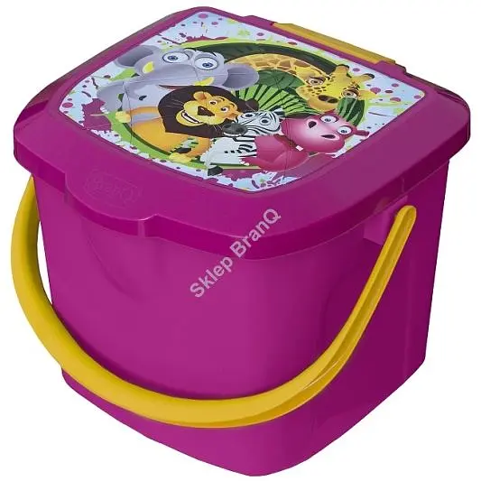 Ведро-табурет BranQ 15.5 л с рисунком в ассортименте (1308) - фото 2