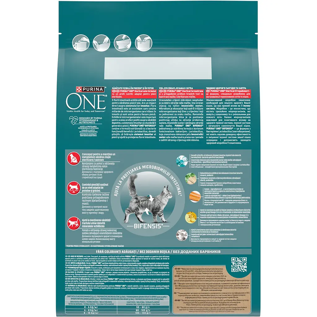 Сухий корм Purina One Sterilcat Bifensis Salmon з високим вмістом лосося для дорослих стерилізованих котів 2.8 кг - фото 2