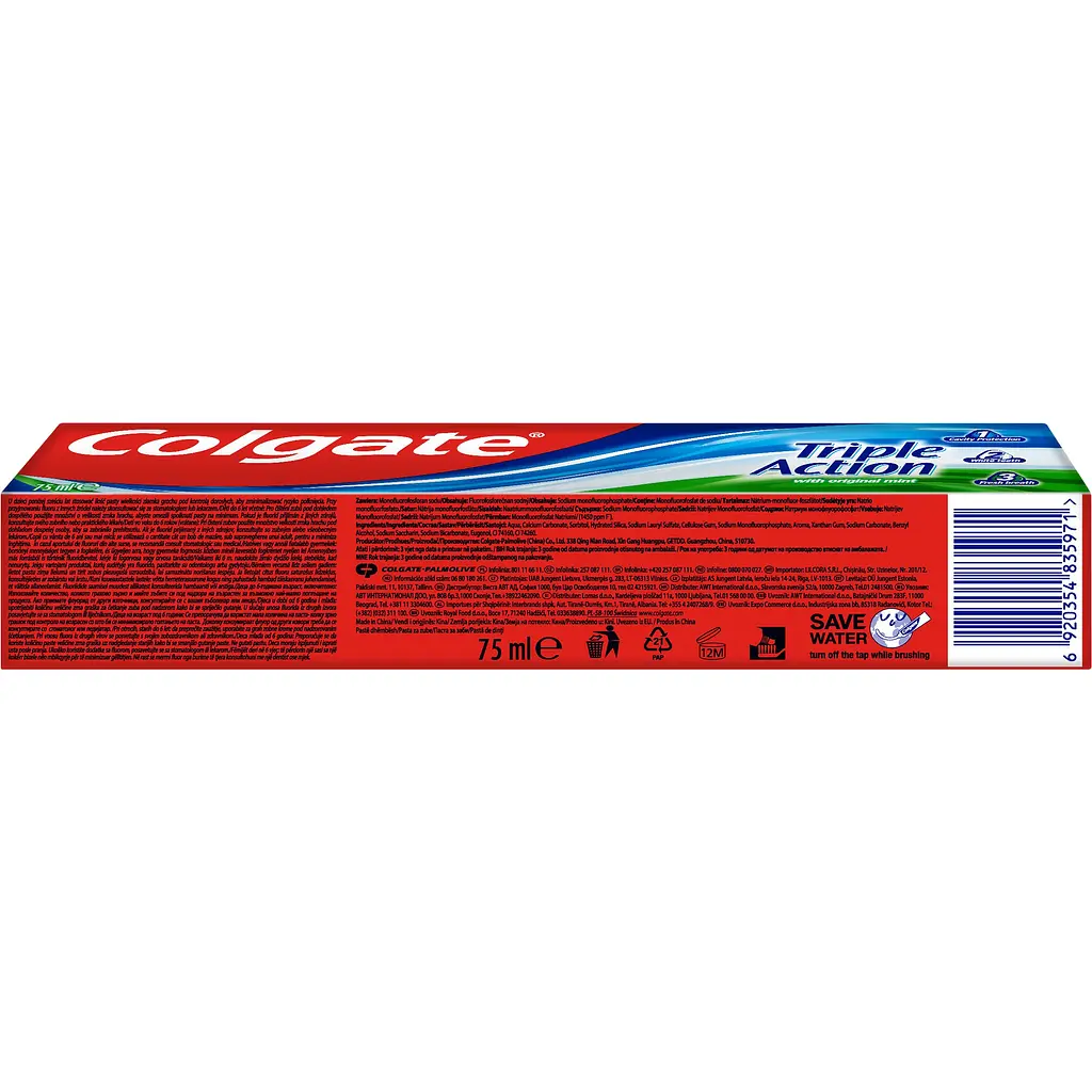 Зубна паста Colgate Triple Action with Original Mint 75 мл - фото 5