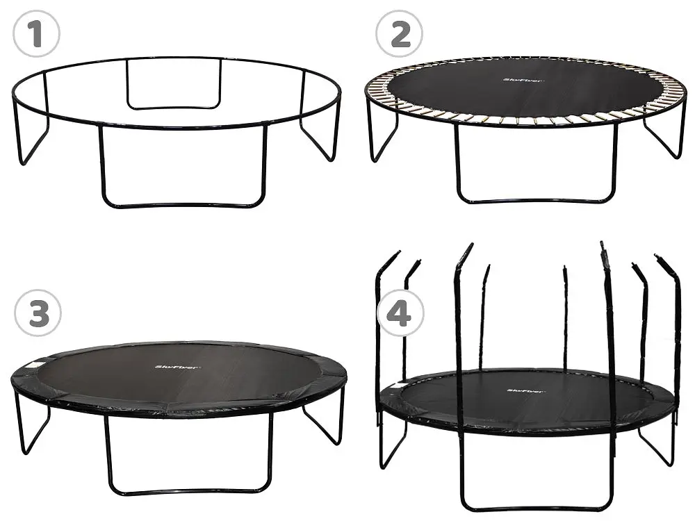 Батут садовий SkyFlyer Black зі сходами 12 футов 366 см (TR0035) - фото 6