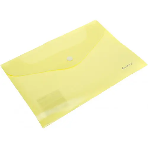 Папка-конверт Axent A5 Pastelini на кнопці, жовта (12) 1522-08-А - фото 4