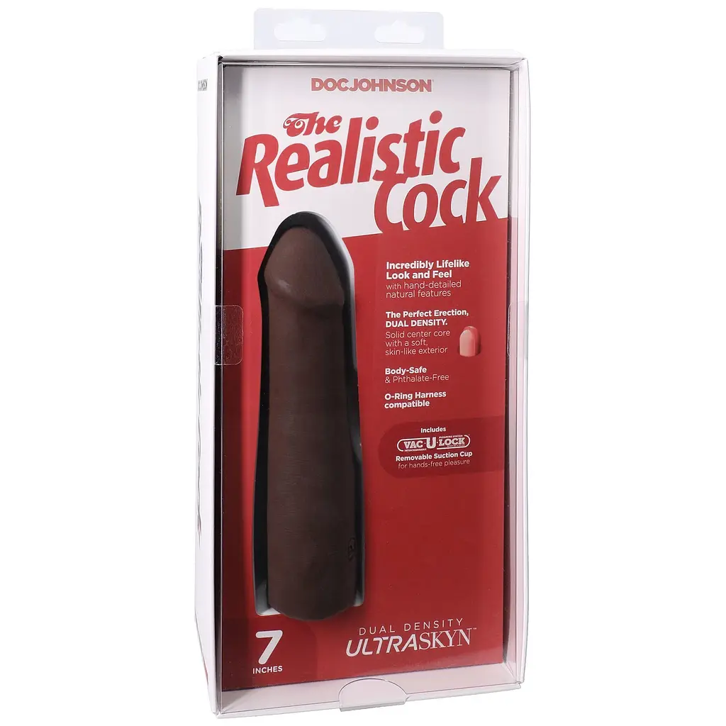 Фалоімітатор Doc Johnson The Realistic Cock ULTRASKYN 7 Inch, 17.1 см - фото 8