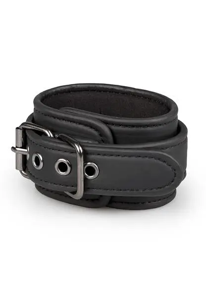 Наручники EasyToys Black Leather Handcuffs (чорний) - фото 3
