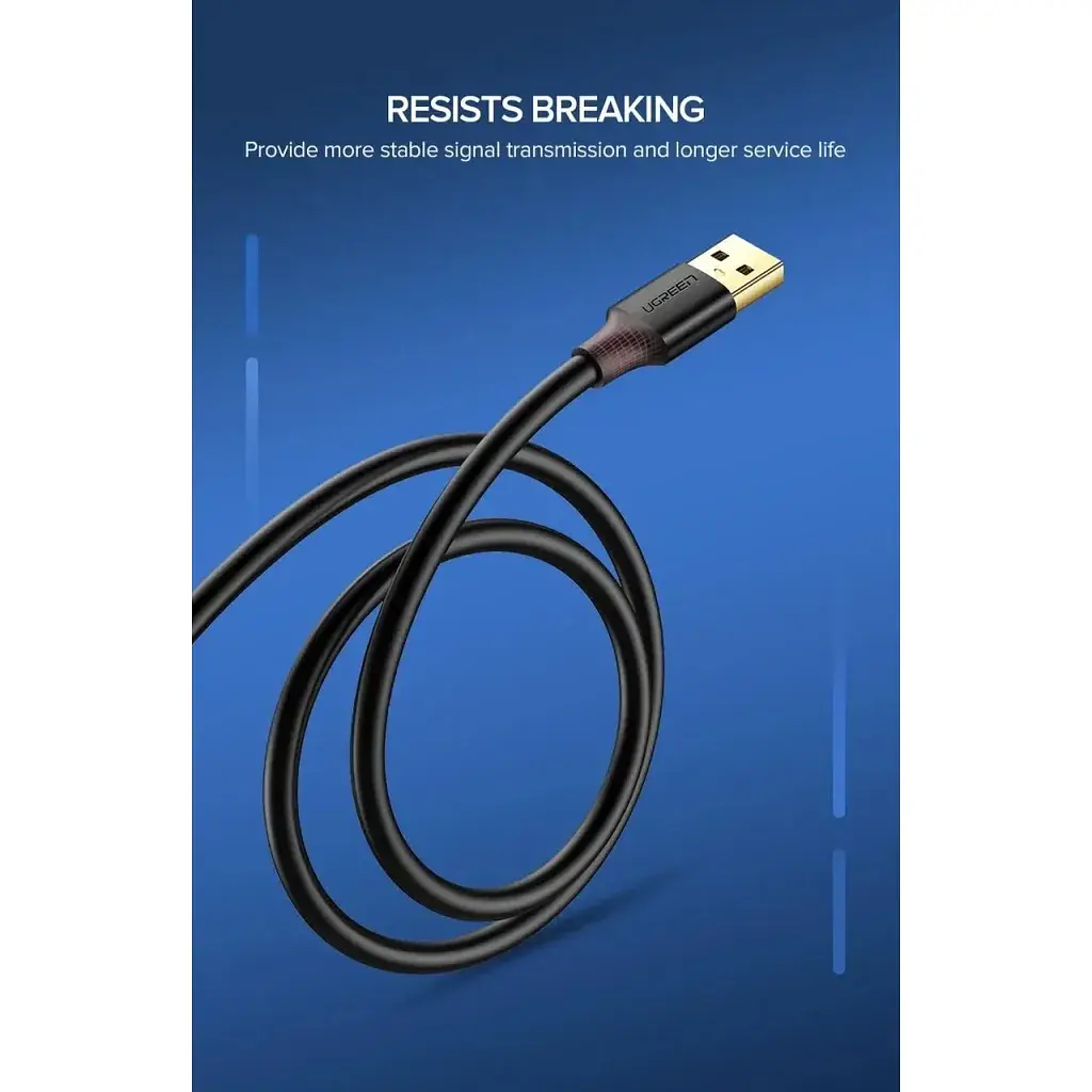 Дата кабель USB 3.0 AM/AF 1.0m US129 black Ugreen (10368) - фото 5