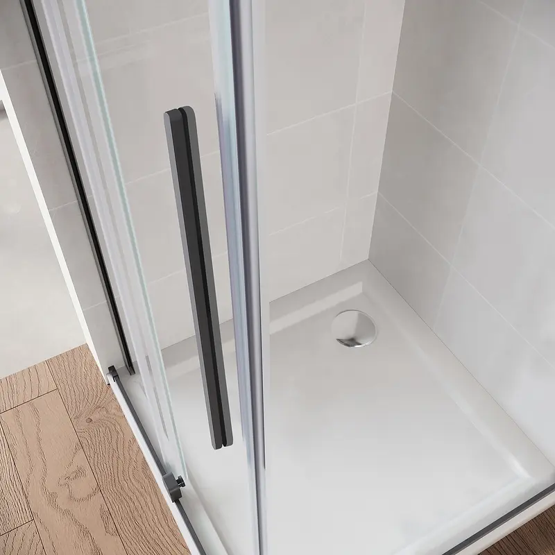 Двері у нішу Koer Walk-In розсувні Sr SD07-120x200-R-TR-07 прозоре скло Easy Clean 8мм Графіт KR5775, Права, прозорий, графіт - фото 6