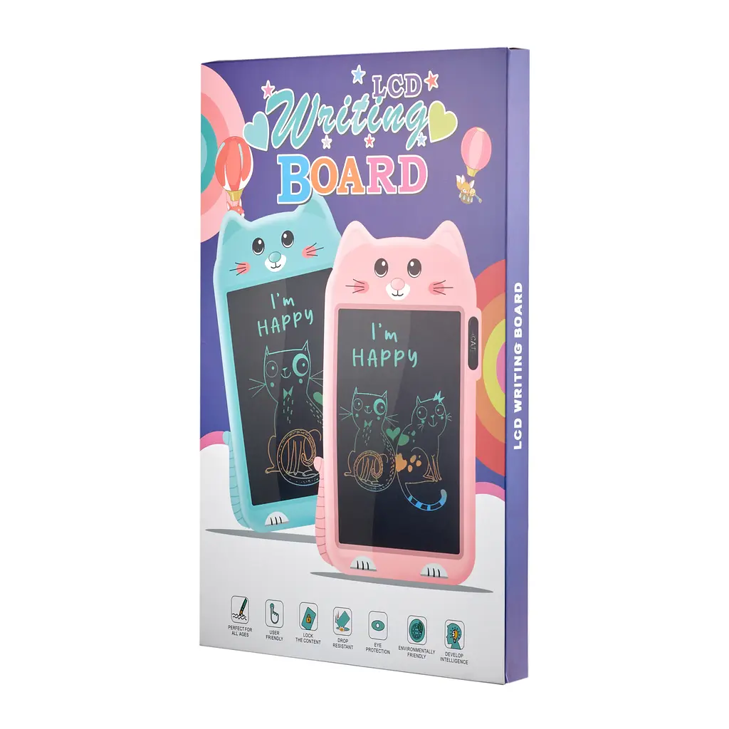Графічний планшет Дитячий Writing Tablet Cat 8,8" Pink - фото 2