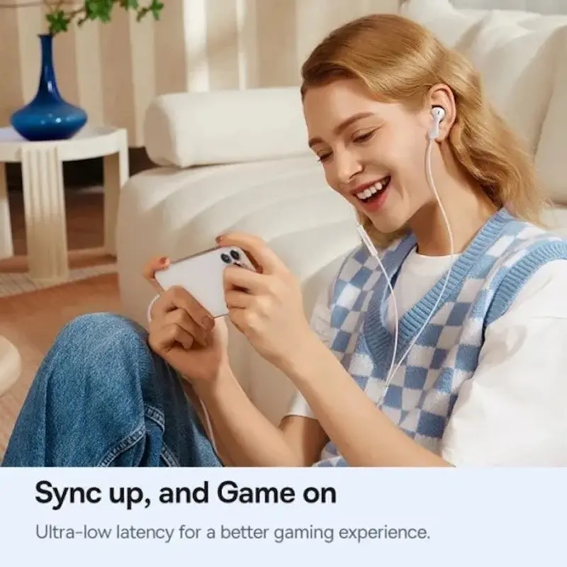 Навушники Baseus Encok HZ20 WiЧервоний Earphones Moon білі - фото 3