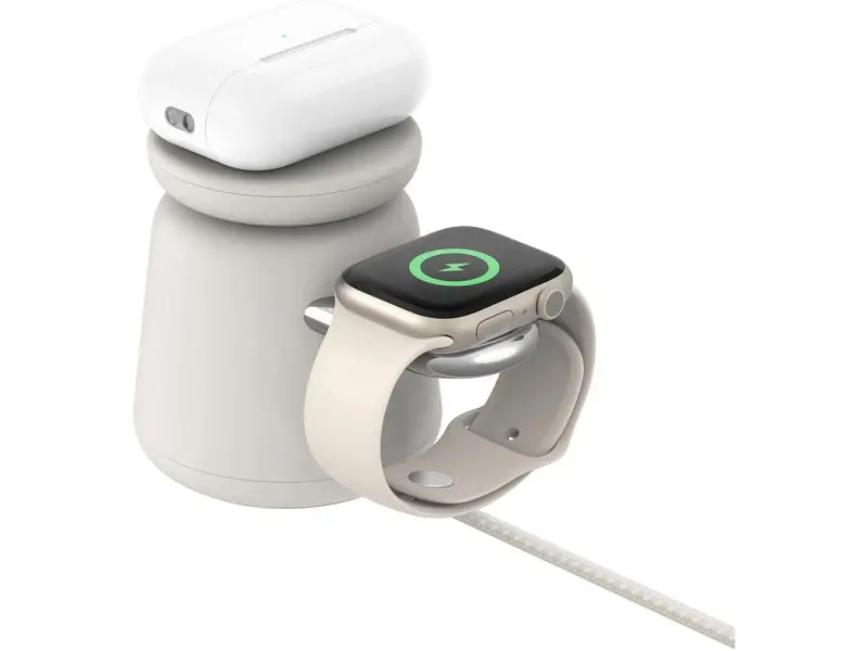 Бездротовий зарядний пристрій Belkin 2in1 MagSafe Charge Station White (WIZ020VFH37) - фото 8