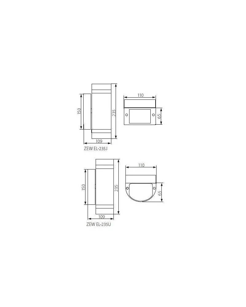 Уличный светильник Kanlux 22442K ZEW EL-235J-GR - фото 3