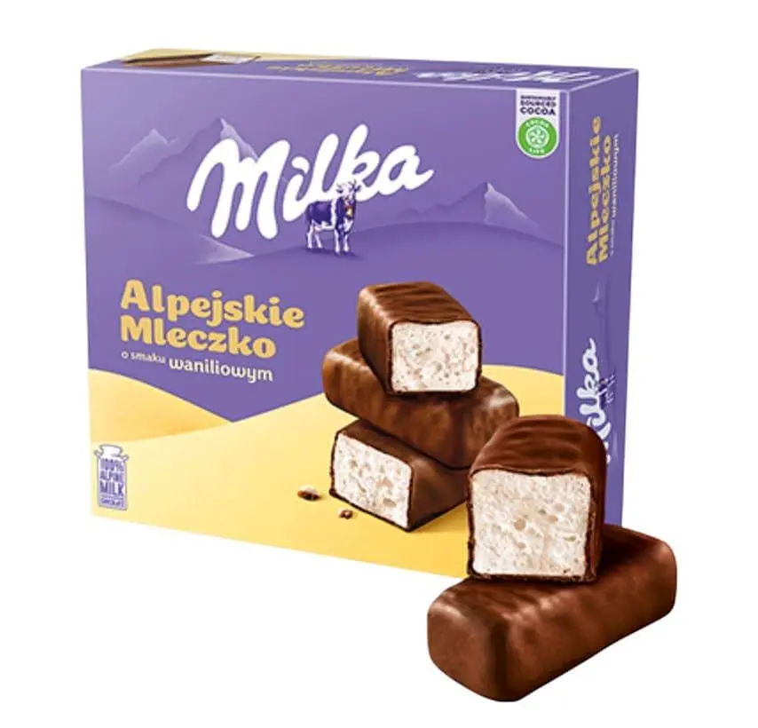 Цукерки пташине молоко Milka Alpine Vanilla Milk 330г - фото 2