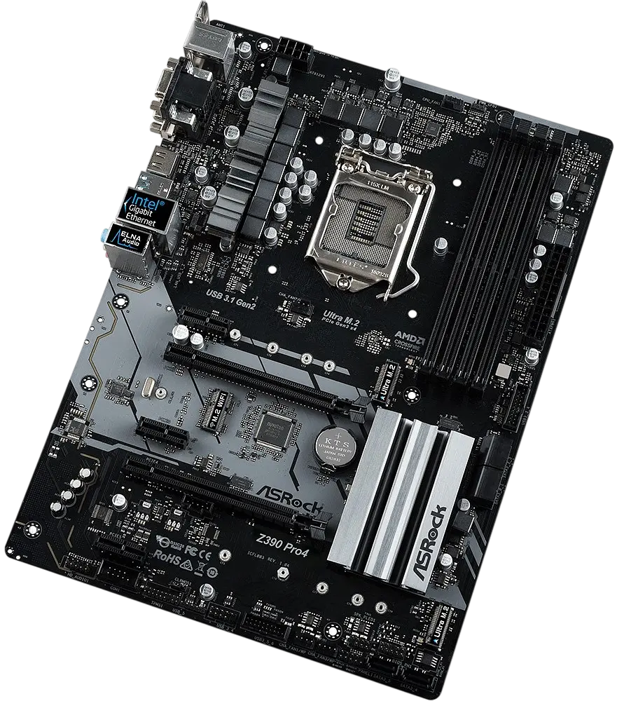Материнська плата ASRock Z390 Pro4 LGA1151v2 (Z390 Pro4) Б/В - фото 2