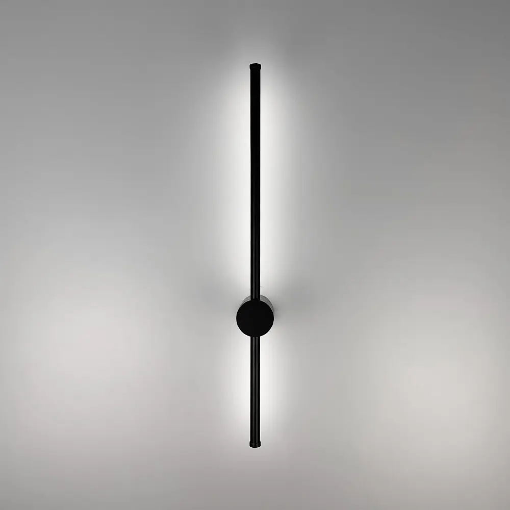 Дизайнерський чорний настінний світильник LED Line F BD 88002/600 BK - фото 4