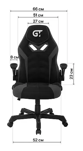 Геймерское кресло GT Racer черное с синим (X-2656 Black/Blue) - фото 13