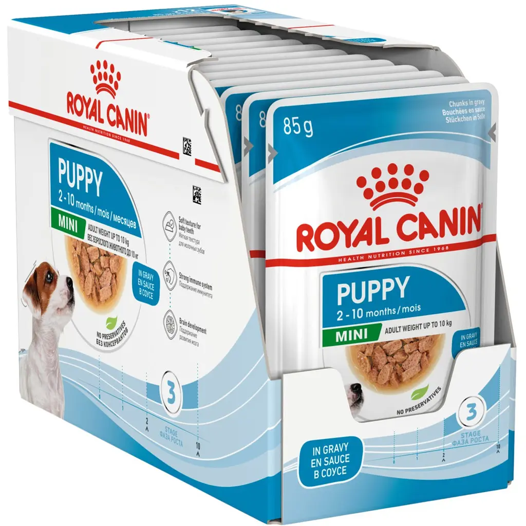 Уцінка. Набір вологого корму Royal Canin Mini Puppy для цуценят собак дрібних порід 1.02 кг (12 шт. х 85 г) - фото 2
