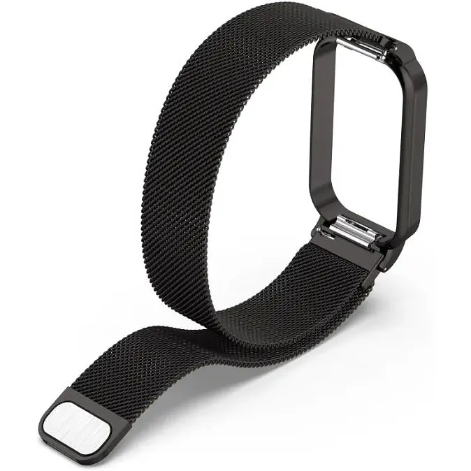 Ремінець DK CDK Metal Milanese Loop Magnetic для Xiaomi Mi Band 8 Active (016244) (black) - фото 3