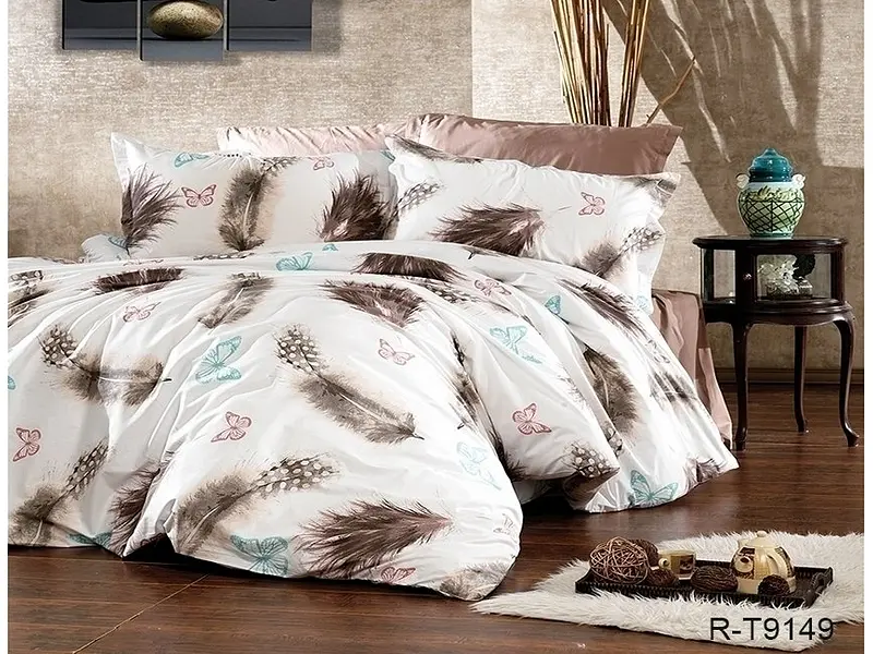 Комплект постільної білизни з компаньйоном (R-T9149) Євро TAG tekstil pbe0036785 - фото 2