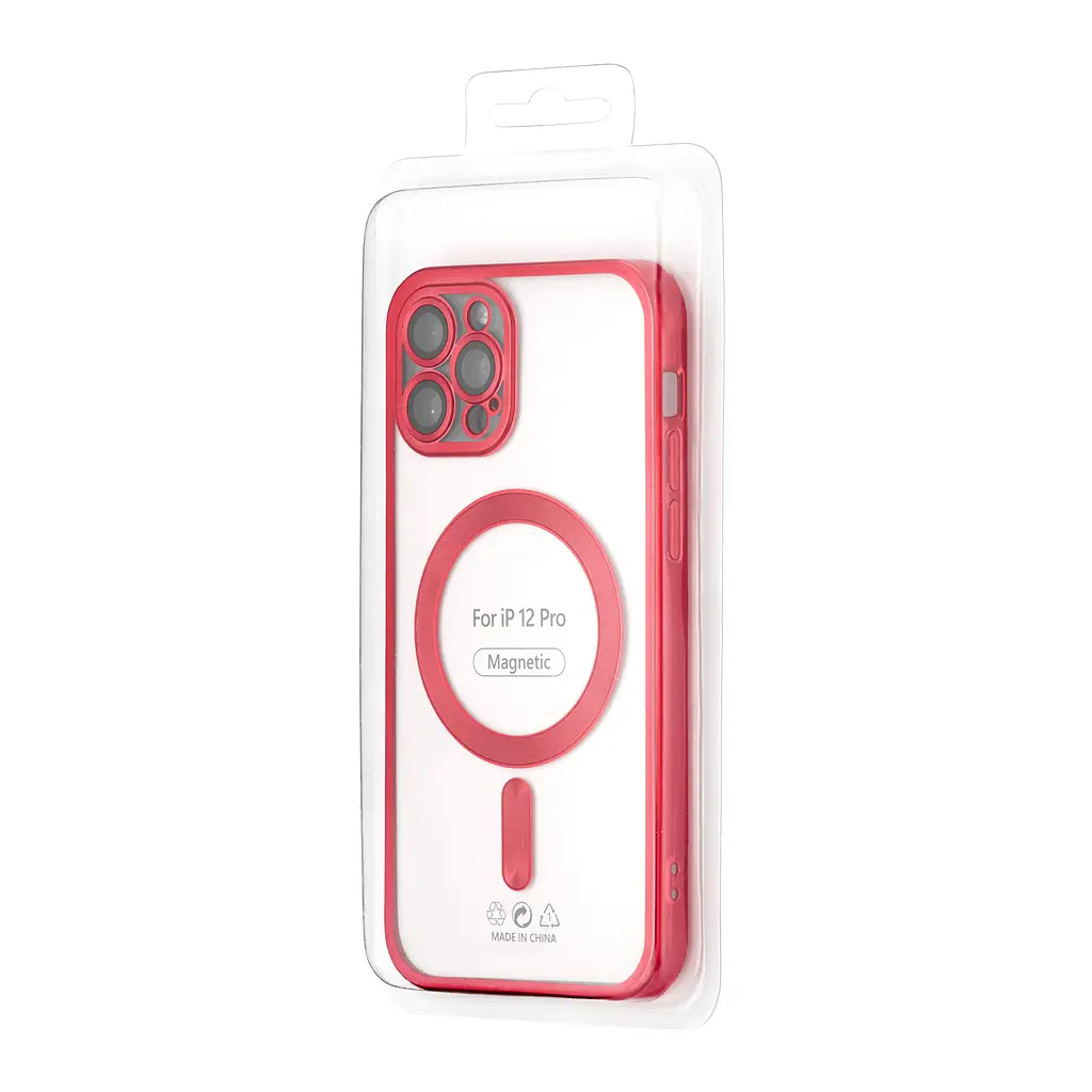 Чохол Ductil Metallic Edge with MagSafe (Protected Camera & Lens) iPhone 12 Pro Red - фото 2