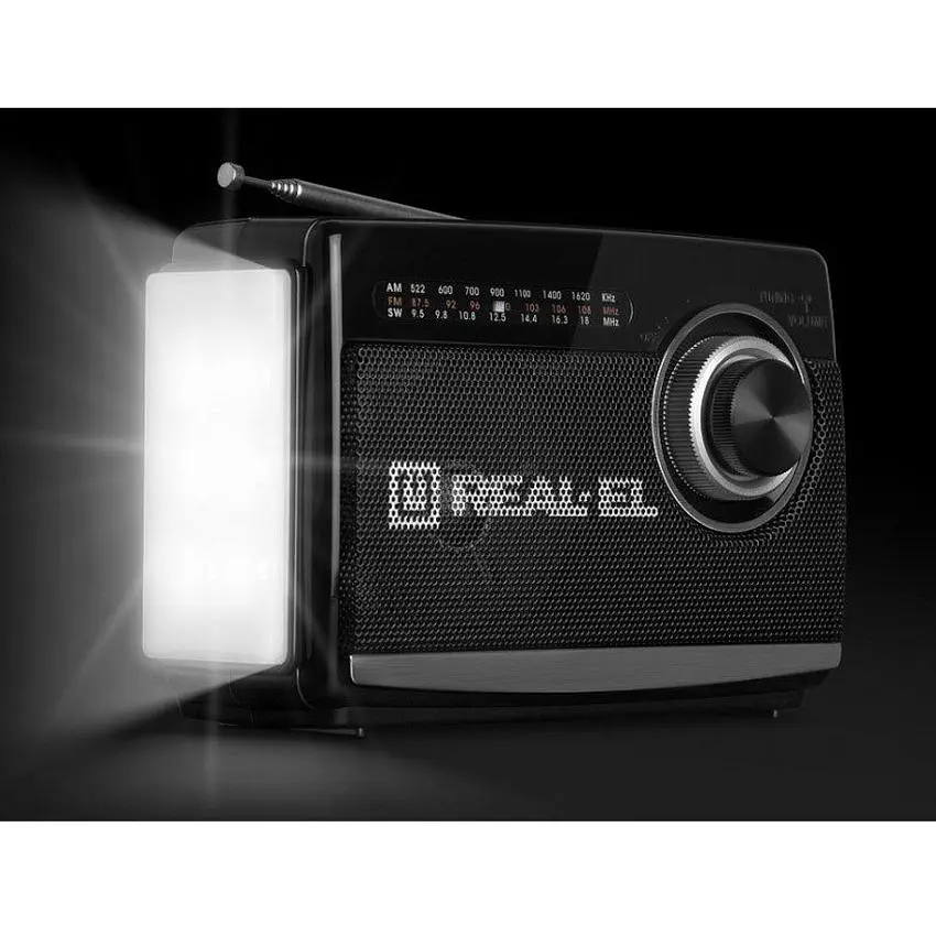 Радиоприемник портативный REAL-EL X510 Black с фонариком - фото 9