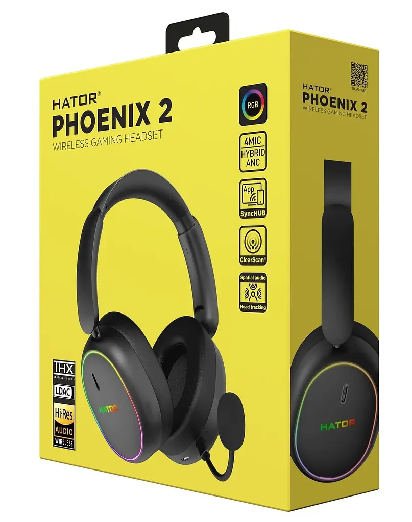 Игровая гарнитура HATOR Phoenix 2 Hi-Res Wireless Black (ESH40) - фото 10