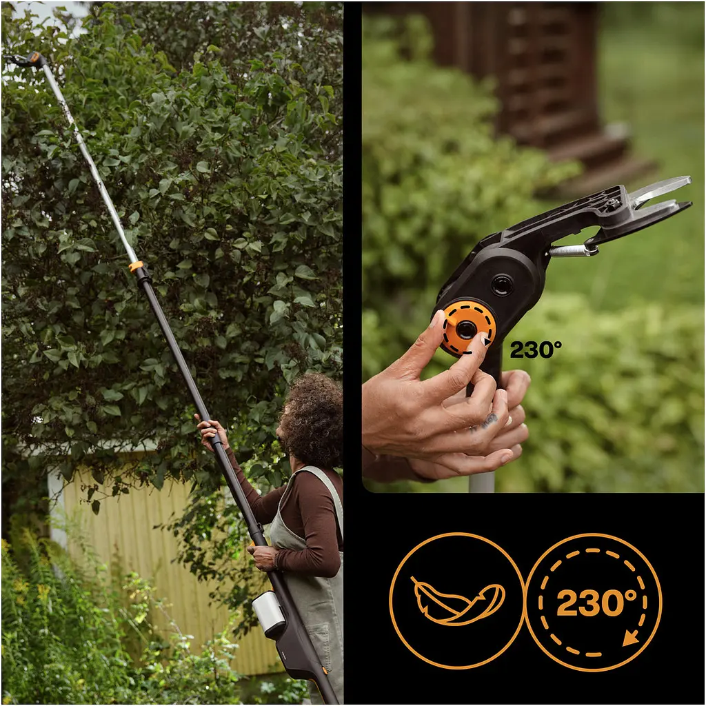 Акумуляторний телескопічний площинний гілкоріз Fiskars eTree Pruner без акумулятора (1082340) - фото 4