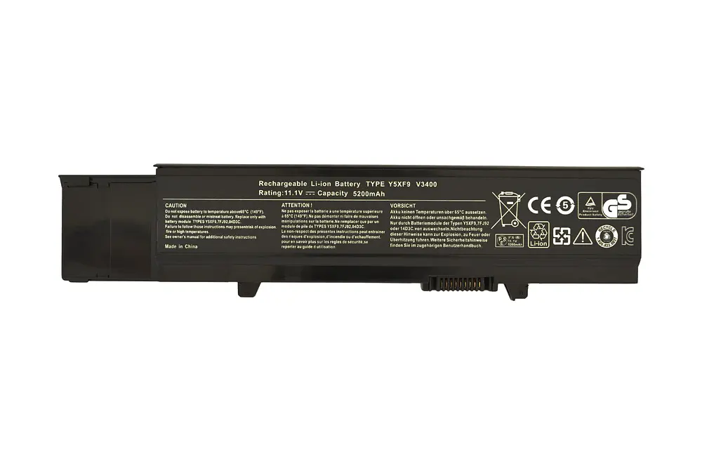 Акумулятор для ноутбука Dell Vostro 3400 CYDWV, 5200 mAh, 6cell, 11.1V, Li-ion, чорний - фото 2