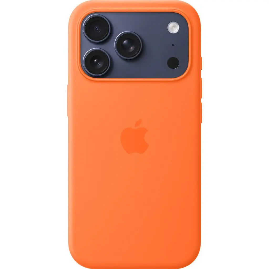 Чохол Silicone Case with Button, Animation, MagSafe для Apple iPhone 17 Pro Orange ААА [149944] - фото 3