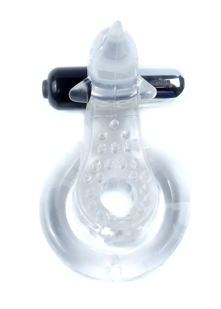 Ерекційне кільце Dolphin Vibro Clear з вібрацією - фото 7