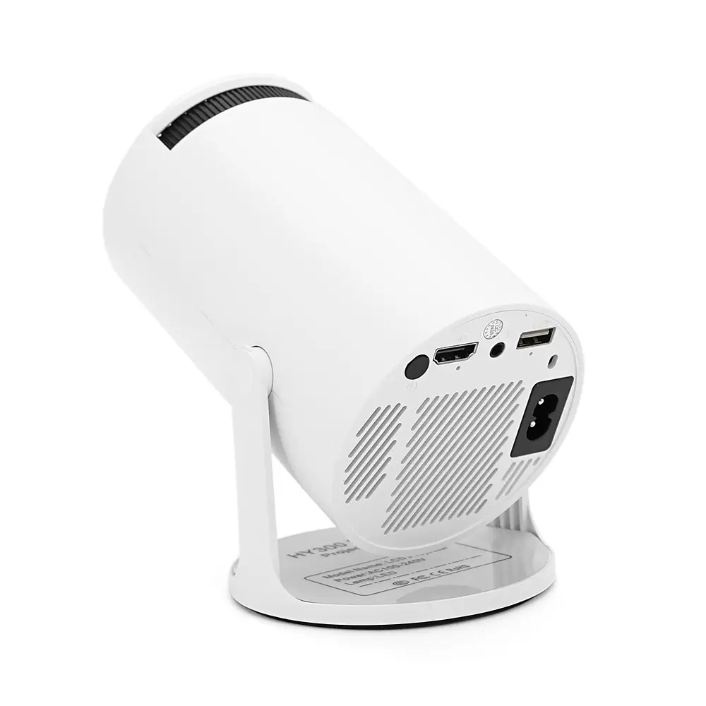 Смарт проектор HY300 PRO, Android 13, 720p, 200 ANSI, Wi-Fi 2.4+5G, White, Box - фото 4