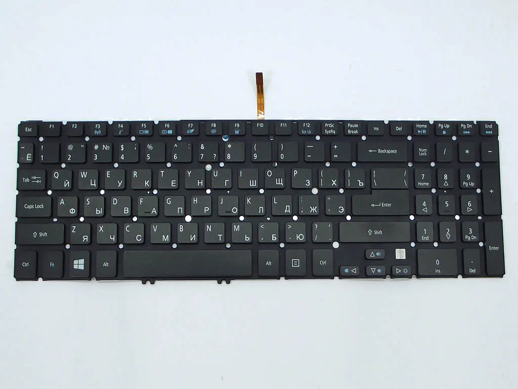 Клавіатура для ACER Aspire V5-571, M3-581, M5-581, V5-531, V5-531G, V5-551, V5-551G, V5-571G (RU Black без рамки з підсвічуванням). Оригінал. - фото 3