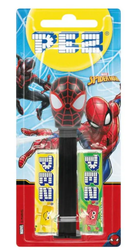 Диспенсер з цукерками Pez Marvel Collection Чоловік-павук чорний 17г - фото 3