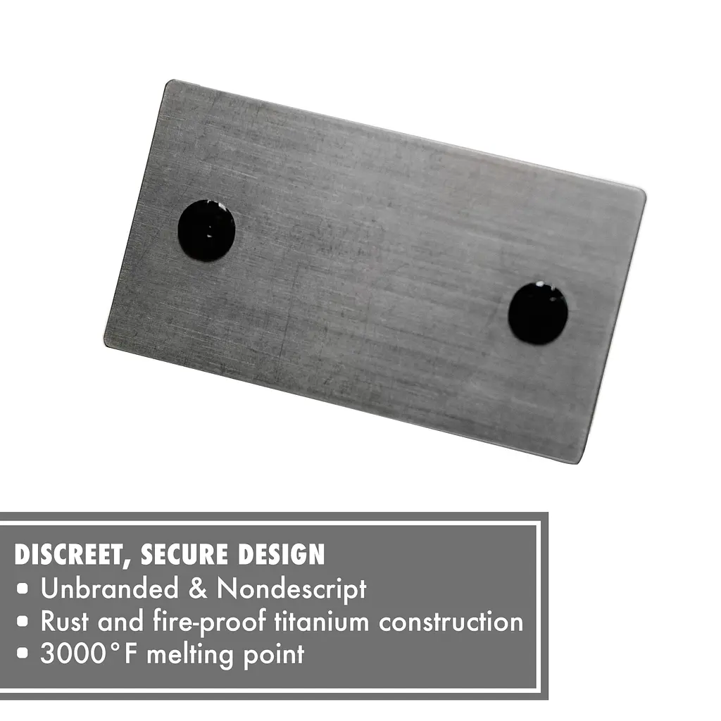 Титанові пластини ColdTi Titanium Double Plate для зберігання сід-фрази, 2 шт з двома пломбами - фото 5