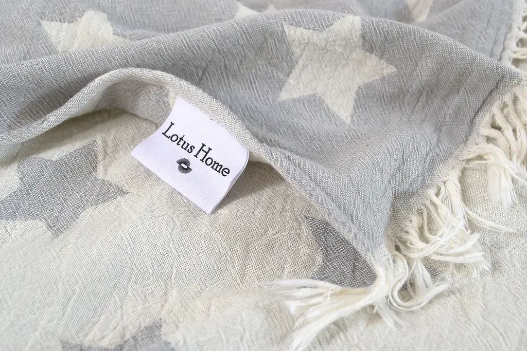 Плед Lotus Home - Star throw серый 130x170 - фото 5