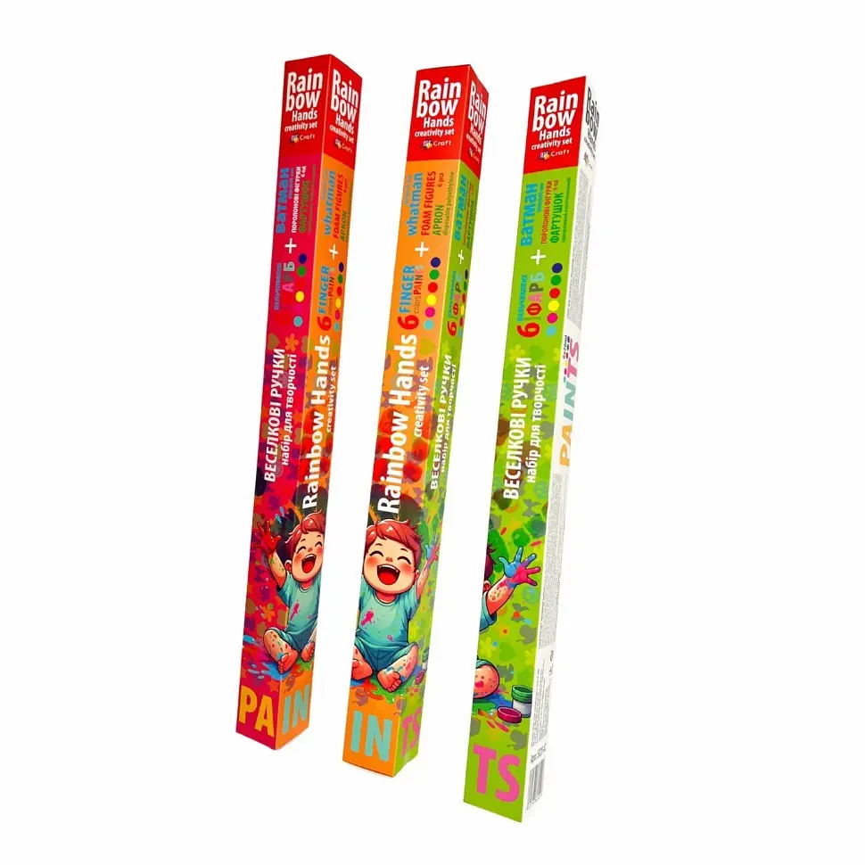 Дитячий набір для творчості "Веселкові ручки" Art Craft 5028-AC Пальчикові фарби - фото 2