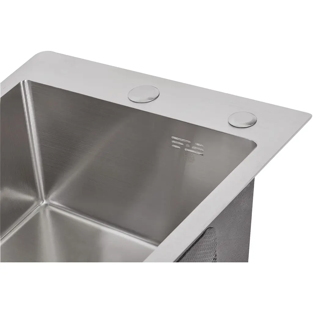 Мийка для кухні Lidz Handmade H4050 інтегрована 3.0/1.0 мм Brushed Steel (LDH4050BRU39258) - фото 5