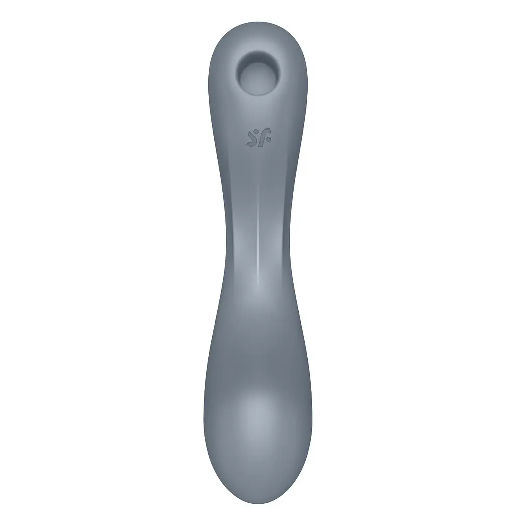 Вакуумний стимулятор клітора з вібрацією Satisfyer Curvy Trinity 1 сірий - фото 4