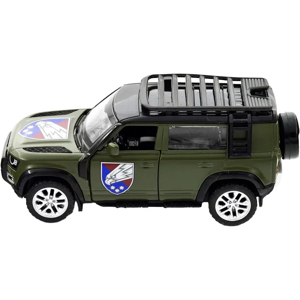 Машинка TechnoDrive серії Шеврони Героїв LAND ROVER DEFENDER 110 "25 ОВДБр" - фото 2